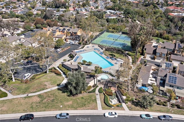 drone / aerial view featuring a residential view