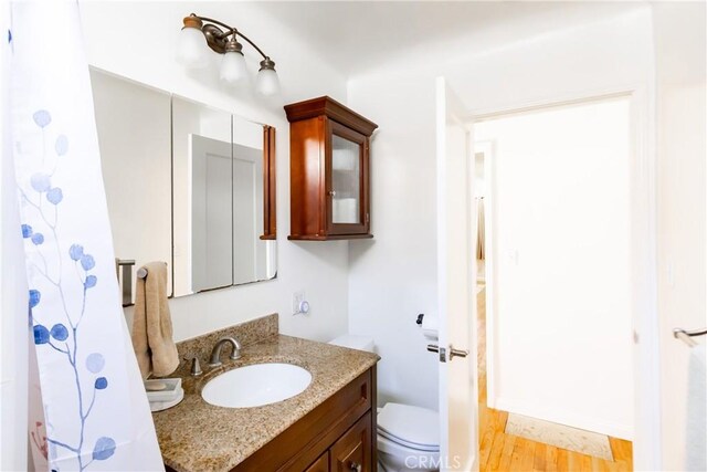 full bathroom with toilet and vanity