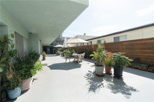 view of patio with fence