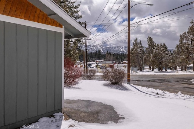 view of snowy yard