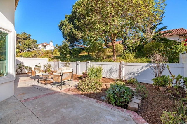 view of patio / terrace with a fenced backyard