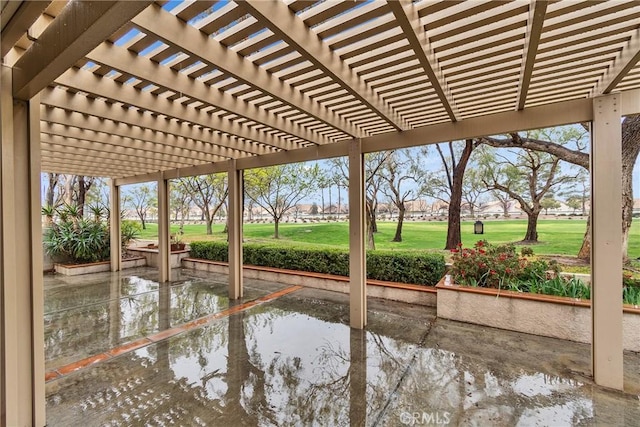 view of patio / terrace with a pergola