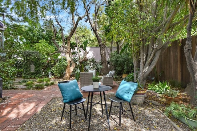 view of patio / terrace with a fenced backyard