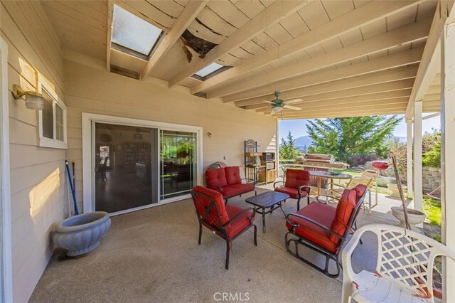45544 Pine River Rd, Ahwahnee, CA 93601 - view of patio / terrace featuring a ceiling fan