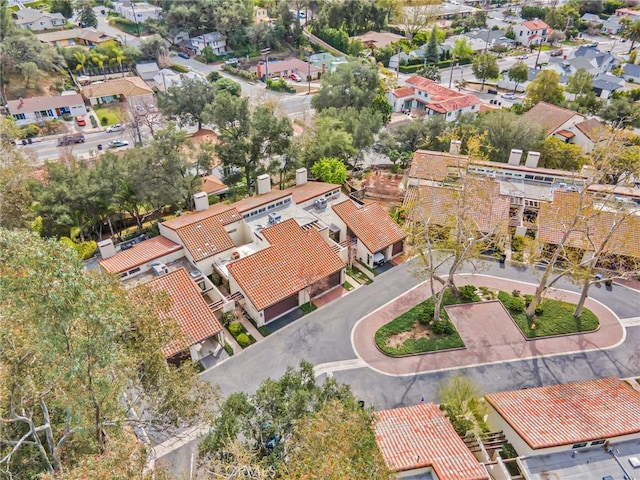 aerial view with a residential view