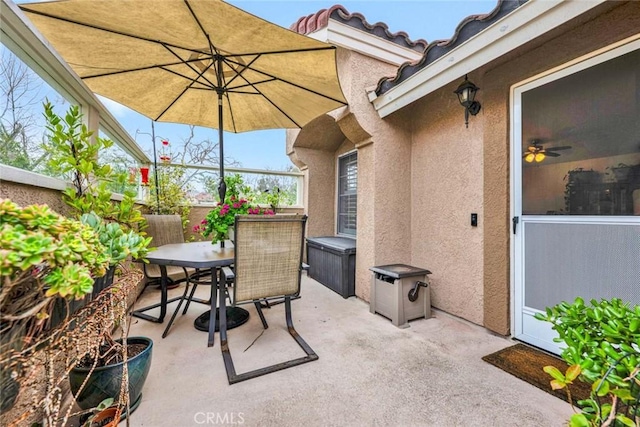 view of patio / terrace with outdoor dining area