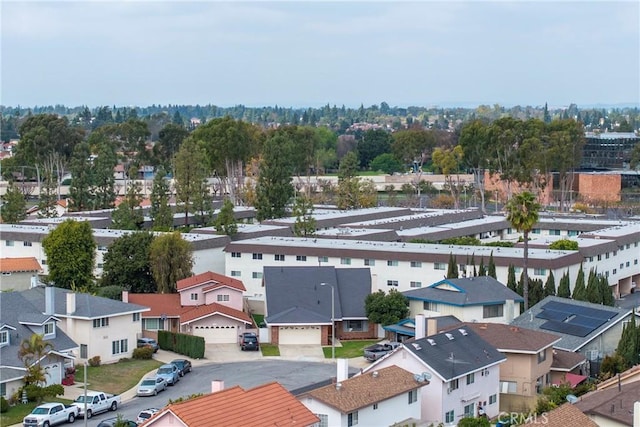 drone / aerial view with a residential view