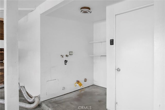 bathroom with concrete floors