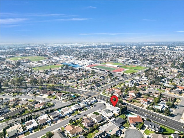 bird's eye view featuring a residential view