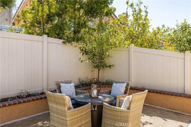 view of patio / terrace featuring a fenced backyard
