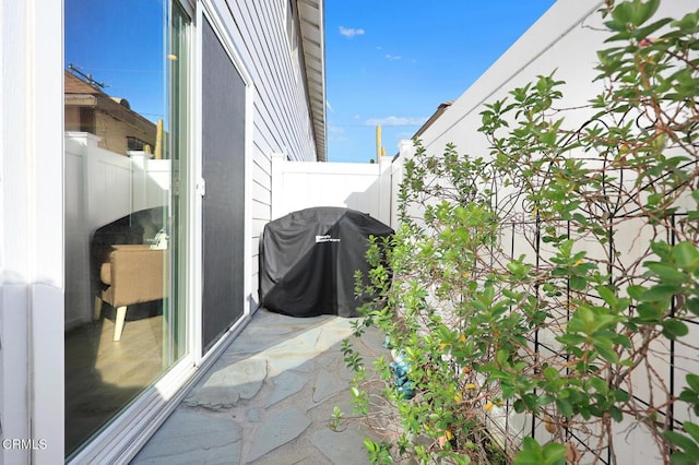 view of patio with grilling area