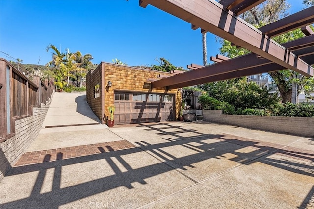 view of patio with fence