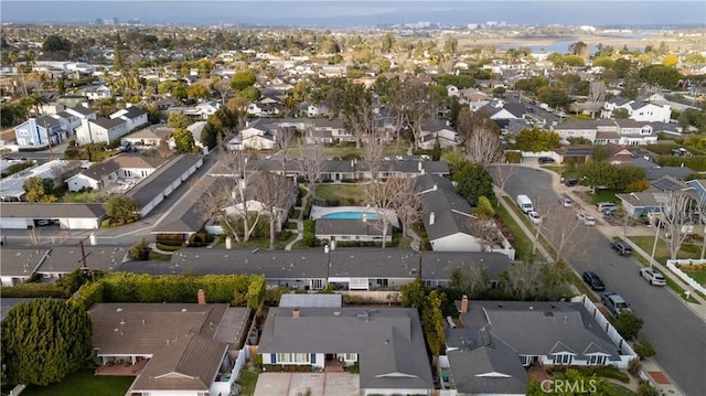 bird's eye view with a residential view