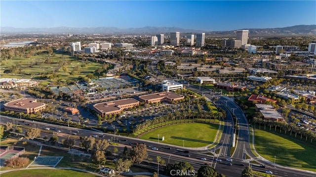 aerial view featuring a city view