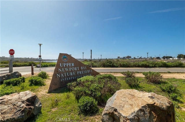 view of community sign