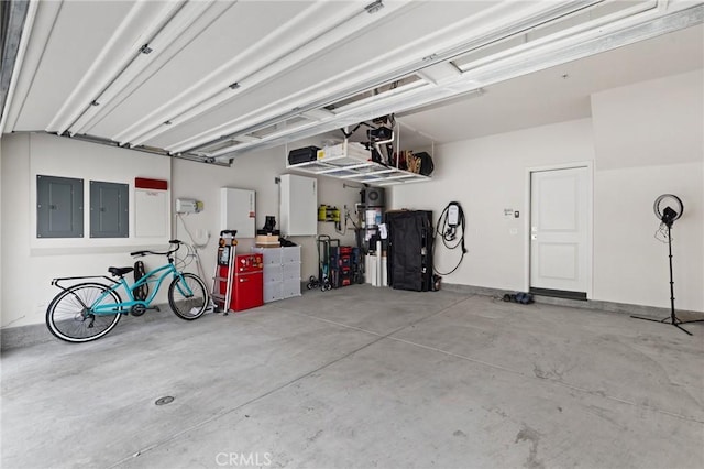 garage with electric panel