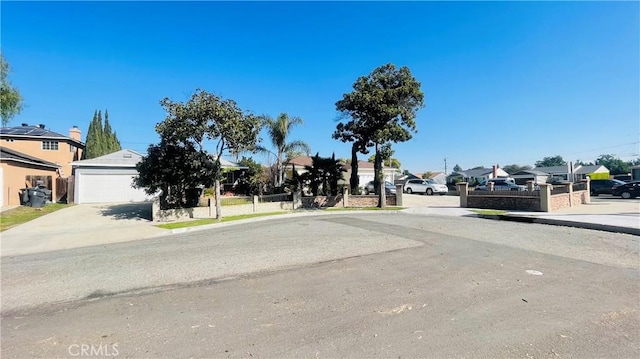 view of road with a residential view