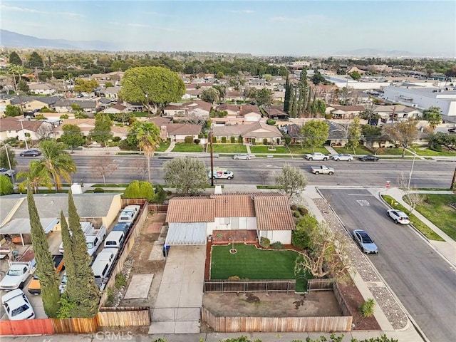 bird's eye view featuring a residential view