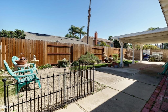 view of patio / terrace featuring a fenced backyard