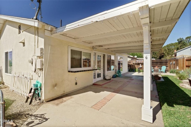 view of patio / terrace with fence