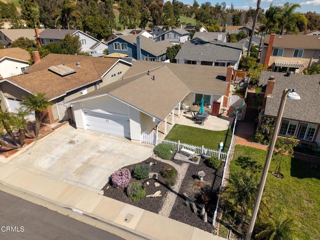 bird's eye view featuring a residential view