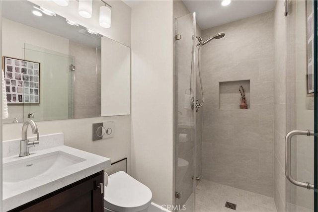2885 Europa Dr, Costa Mesa, CA 92626 - full bath with vanity, toilet, and a stall shower