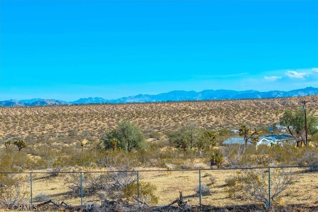 property view of mountains with a rural view and a desert view