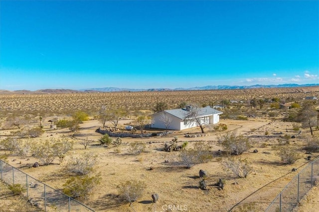 property view of mountains with a rural view and a desert view