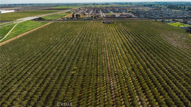 drone / aerial view with a rural view