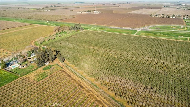 aerial view featuring a rural view