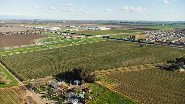 aerial view with a rural view