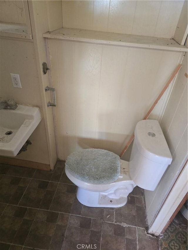 bathroom with a sink and toilet