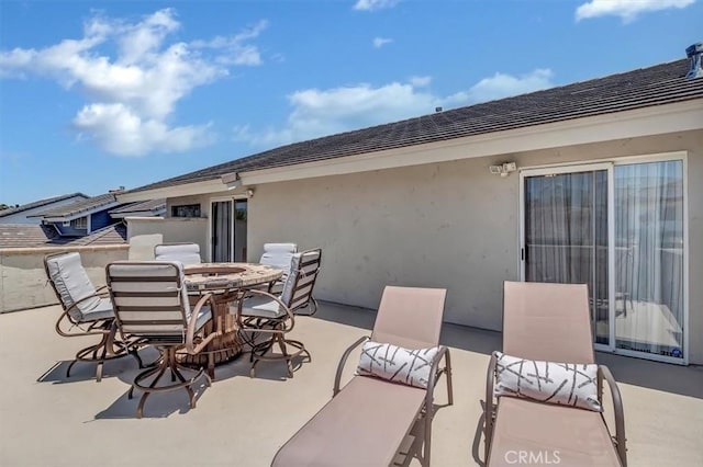 view of patio with outdoor dining space