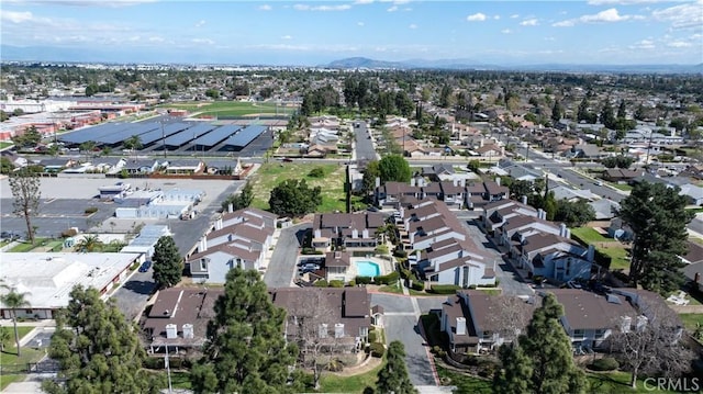 aerial view featuring a residential view