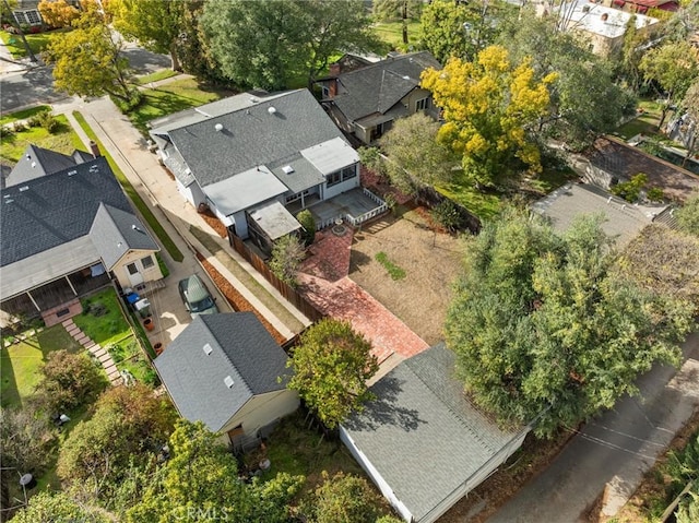 bird's eye view with a residential view