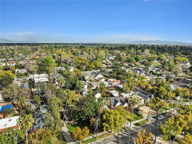 aerial view with a residential view