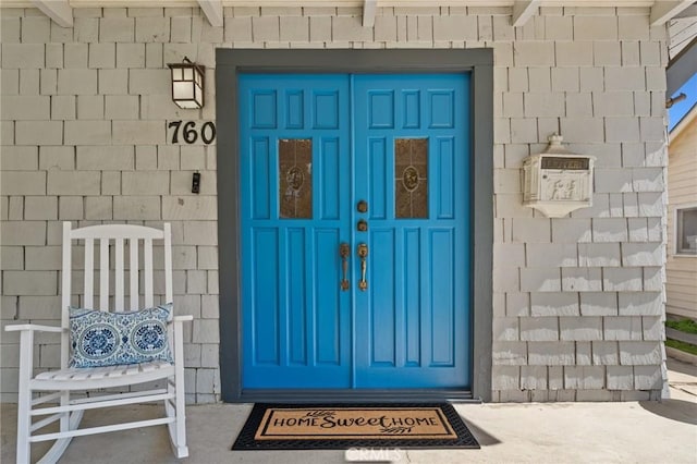 view of doorway to property