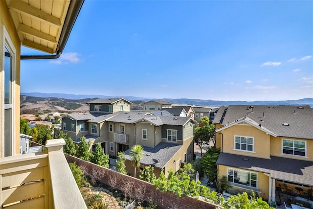 mountain view featuring a residential view