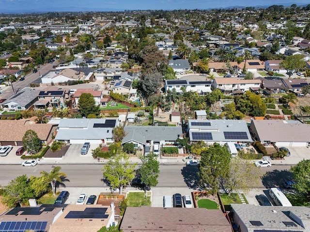 bird's eye view featuring a residential view