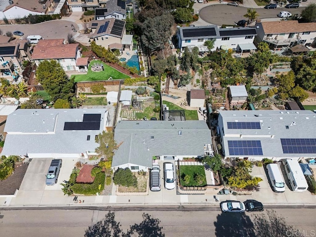 drone / aerial view featuring a residential view