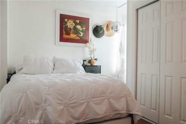 bedroom with a closet