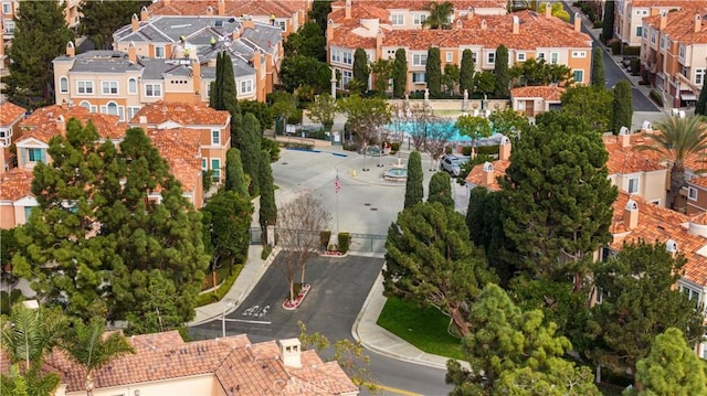 drone / aerial view with a residential view