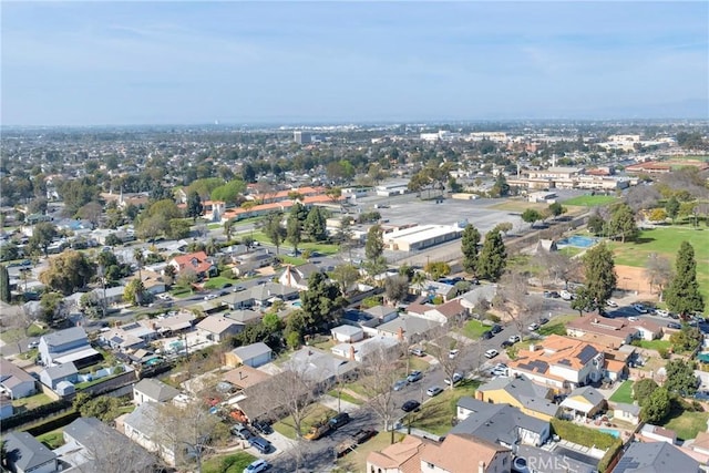 drone / aerial view with a residential view