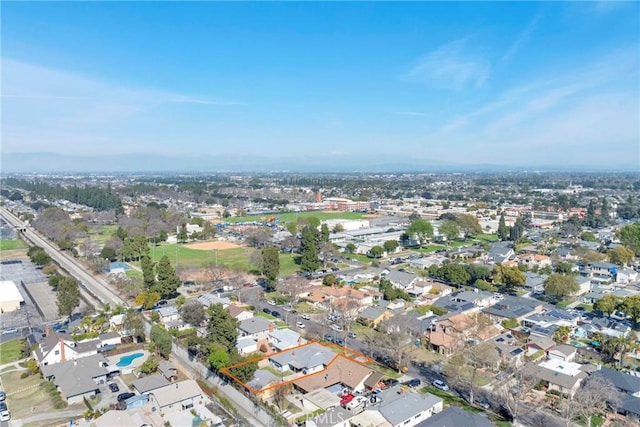 aerial view featuring a residential view