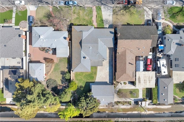 drone / aerial view with a residential view