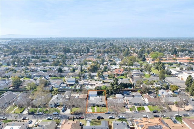 bird's eye view with a residential view