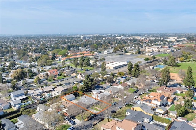 aerial view featuring a residential view