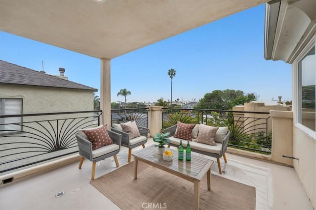 balcony with outdoor lounge area