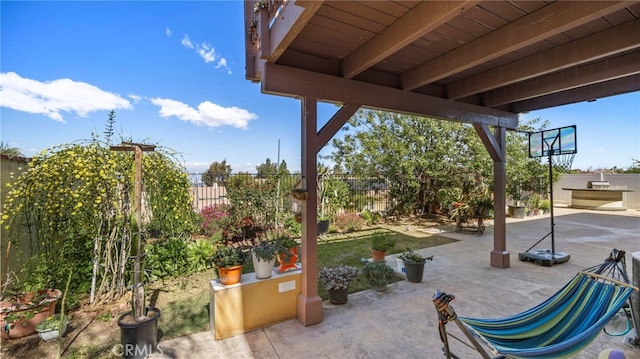 view of patio / terrace with a fenced backyard