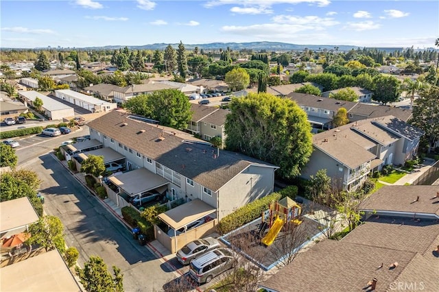 aerial view with a residential view